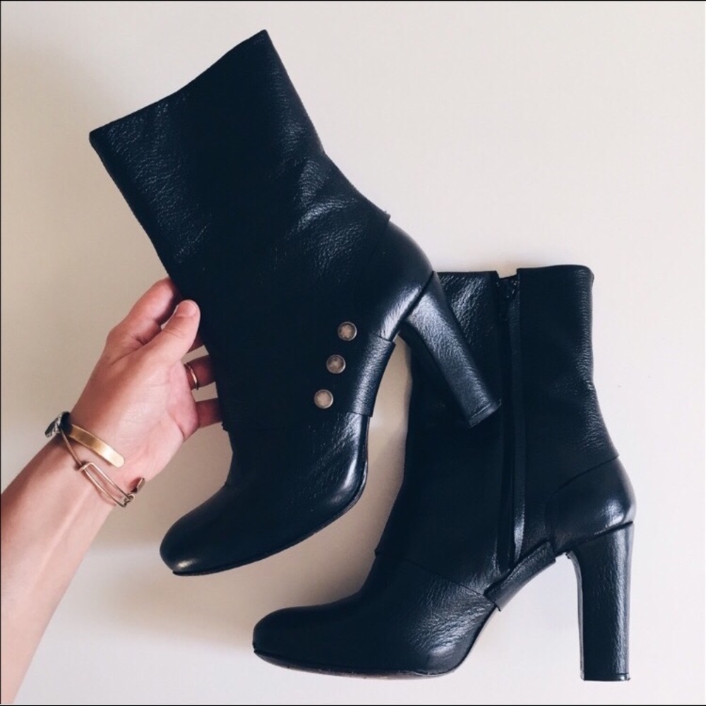 Coclico Anthropologie Genuine Leather Heeled Boot